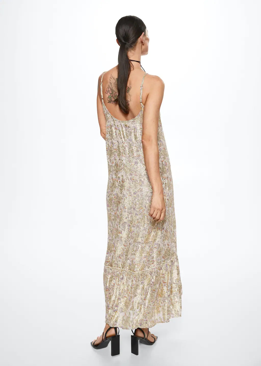 Lurex floral dress