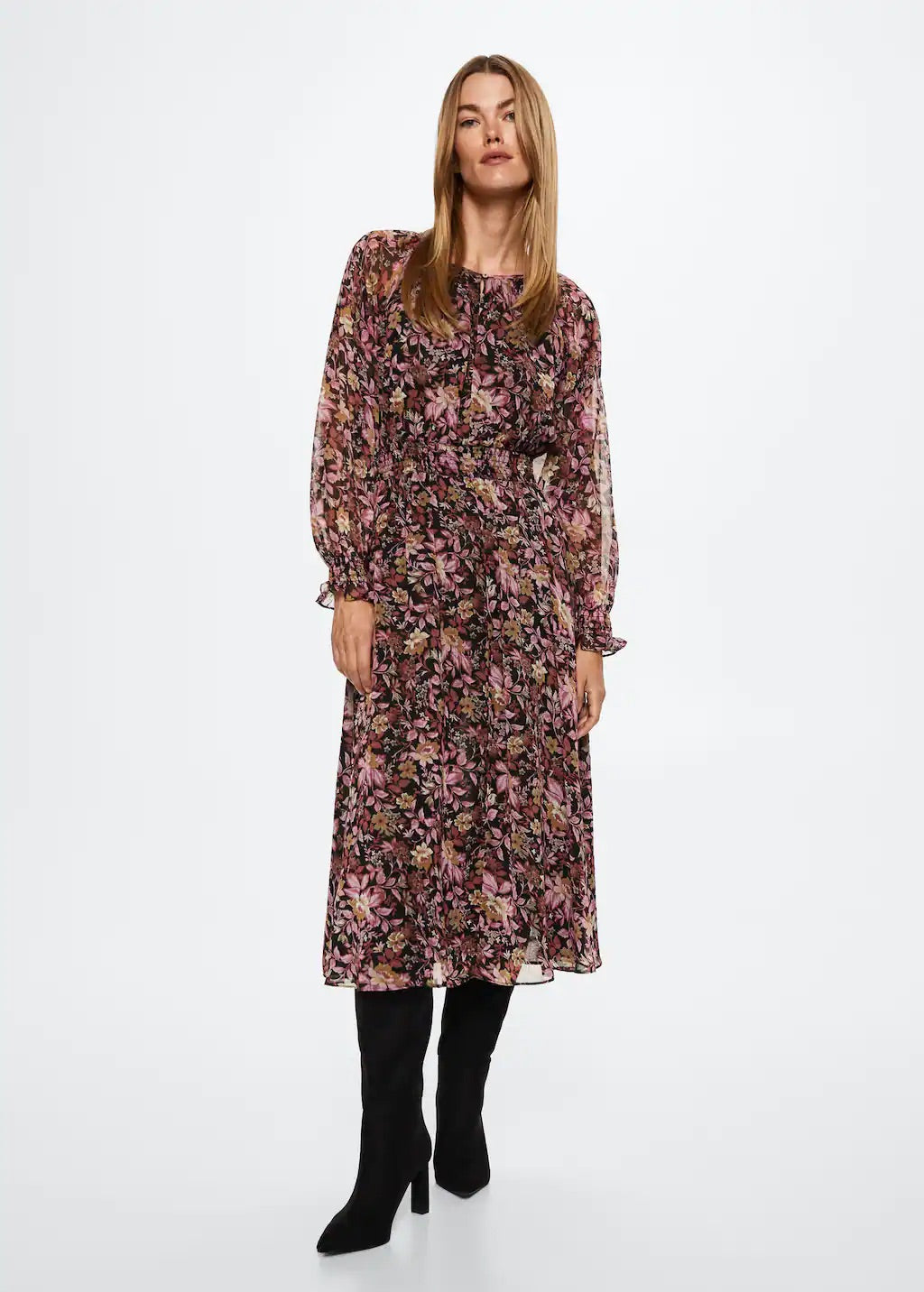 Flower print dress