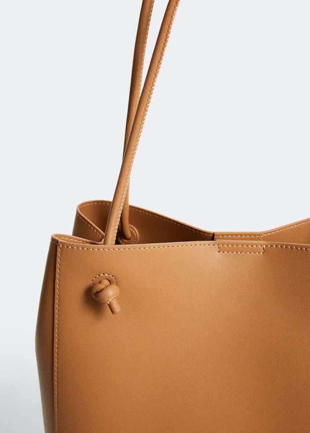 Knots pleated shopper bag