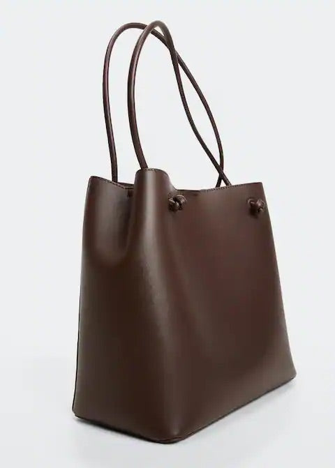 Knots pleated shopper bag