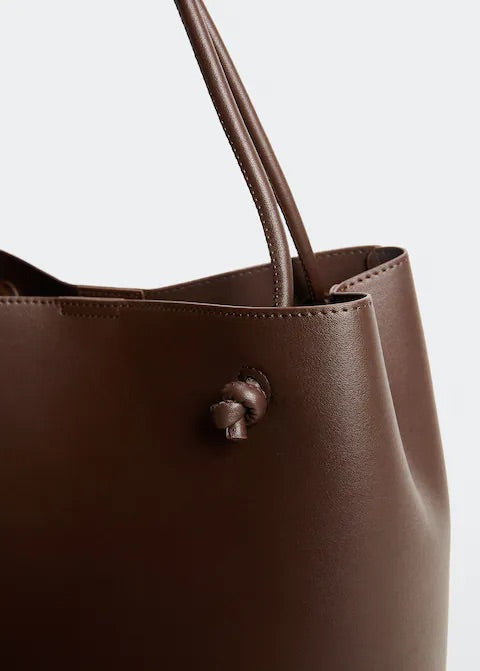 Knots pleated shopper bag