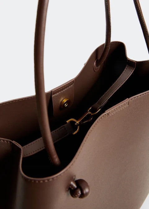 Knots pleated shopper bag