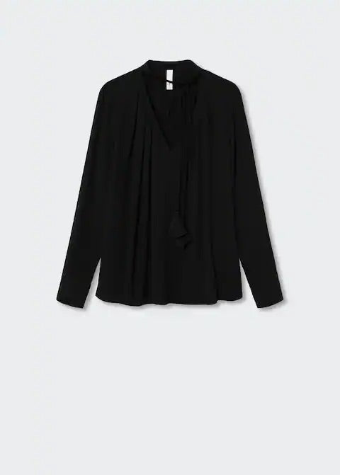 Tie-neck blouse