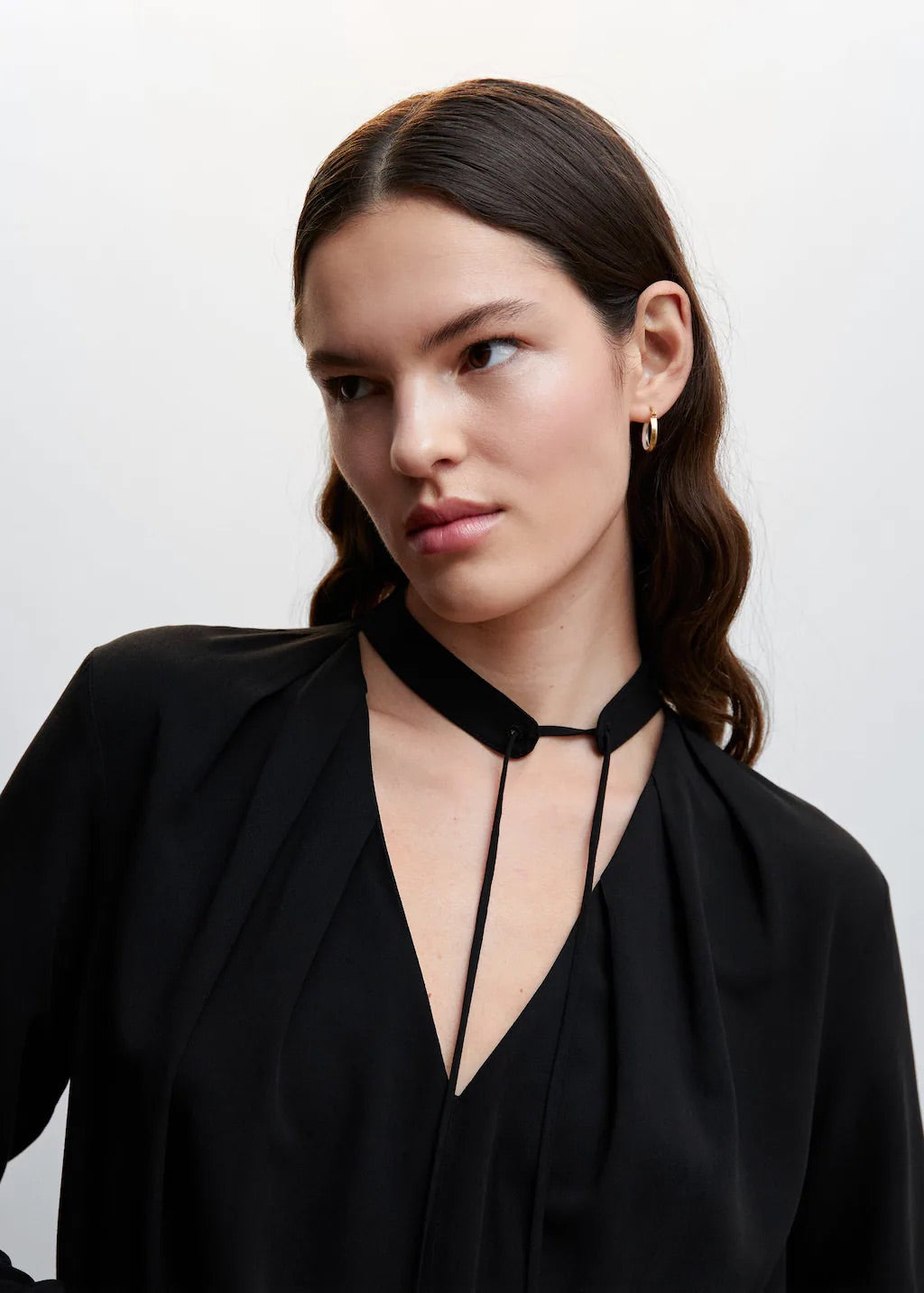 Tie-neck blouse