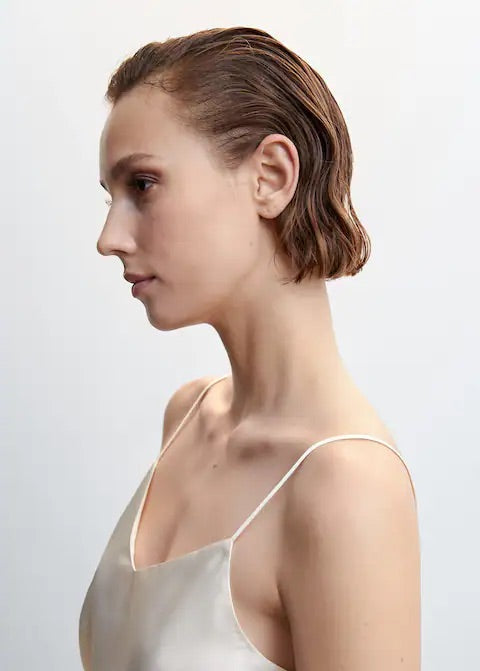 Satin top with straps