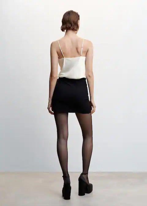 Satin top with straps