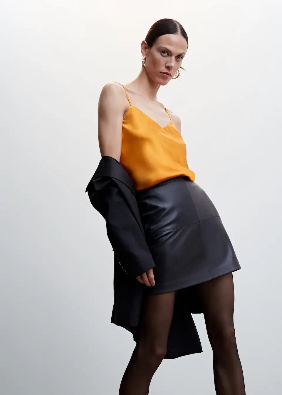 Satin top with straps