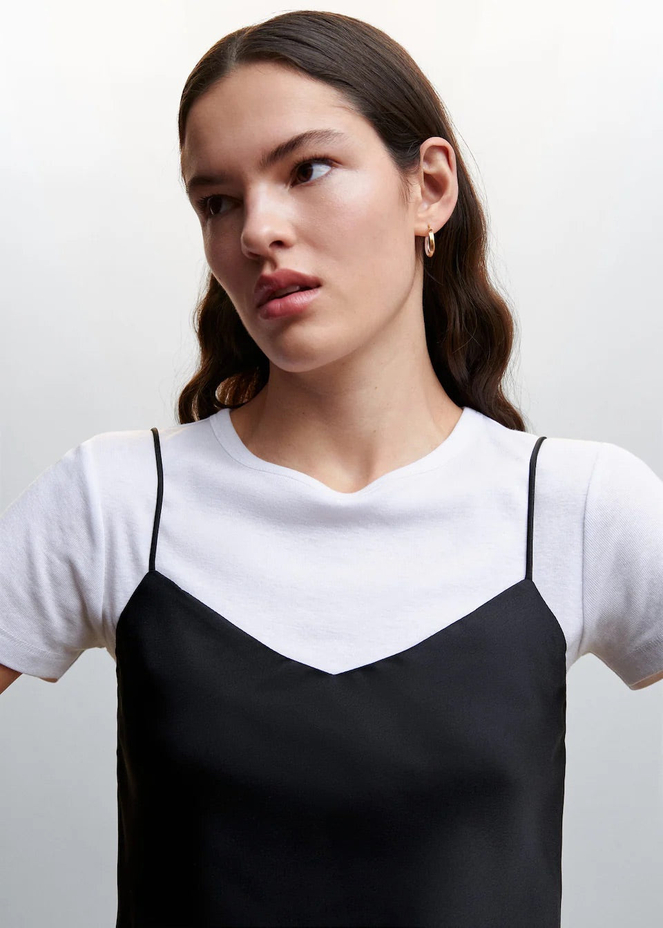 Satin top with straps