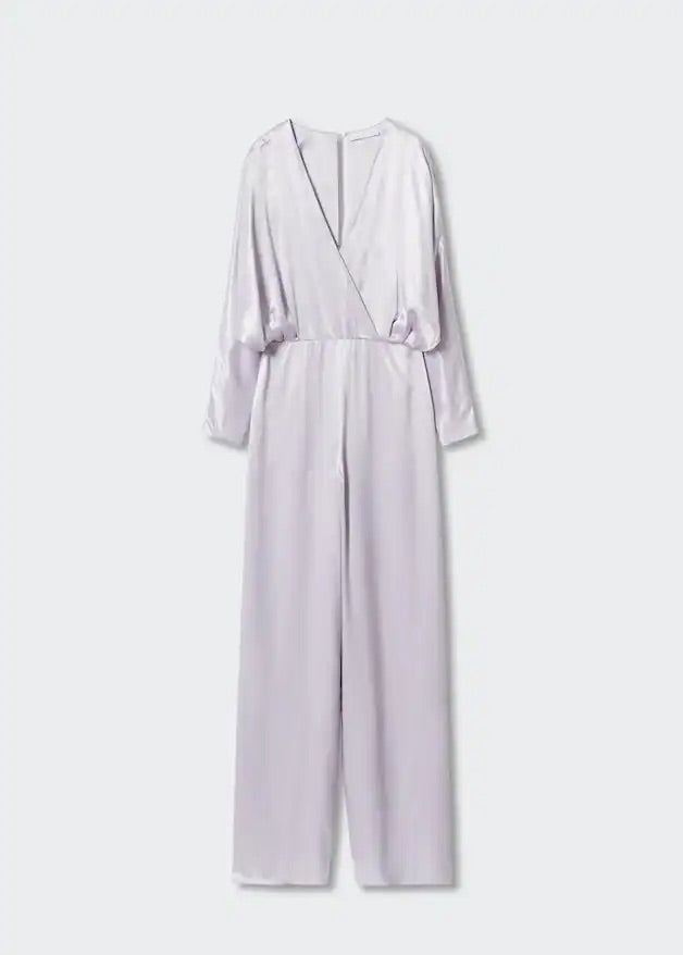Long satin jumpsuit