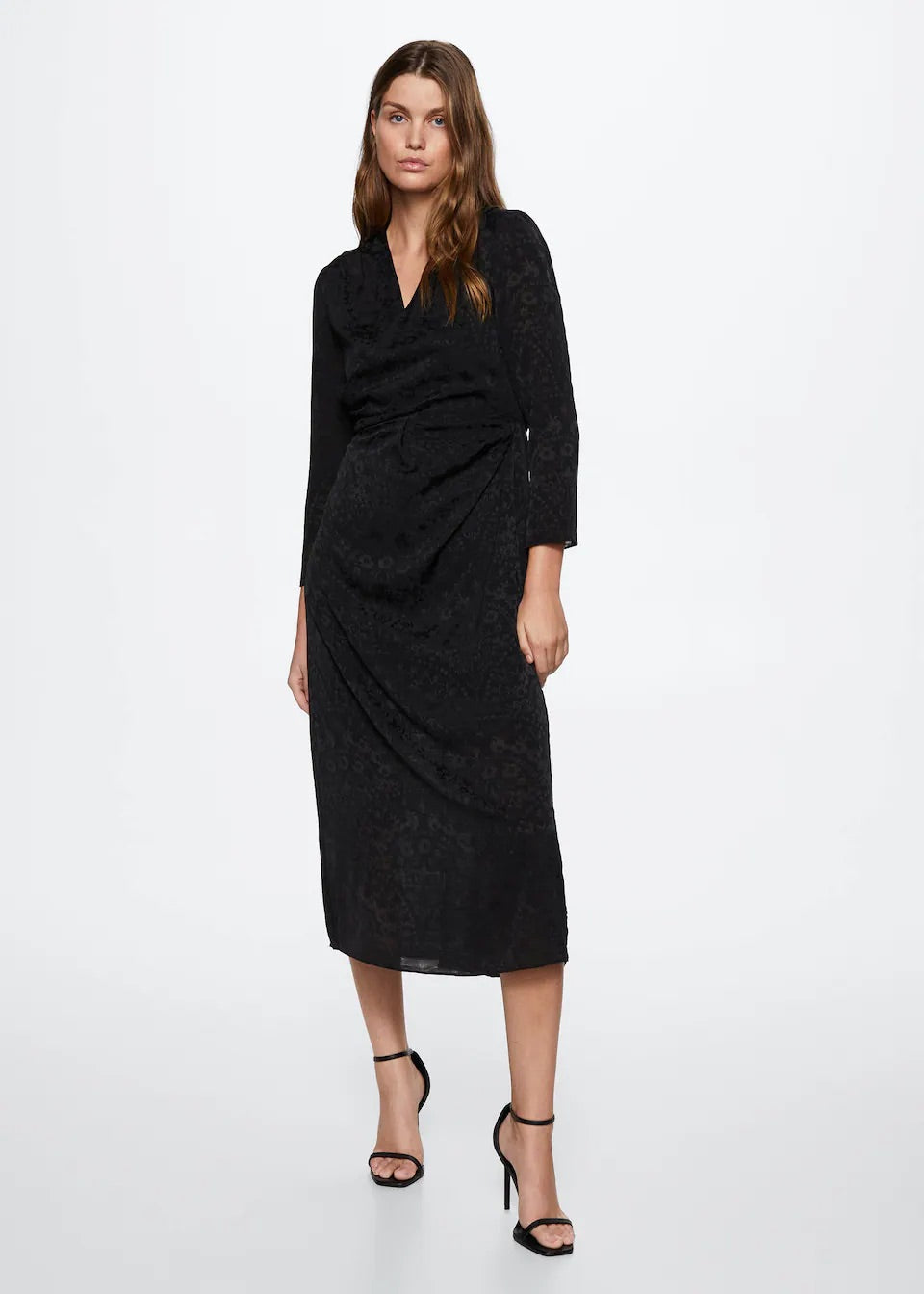 Black satin dress