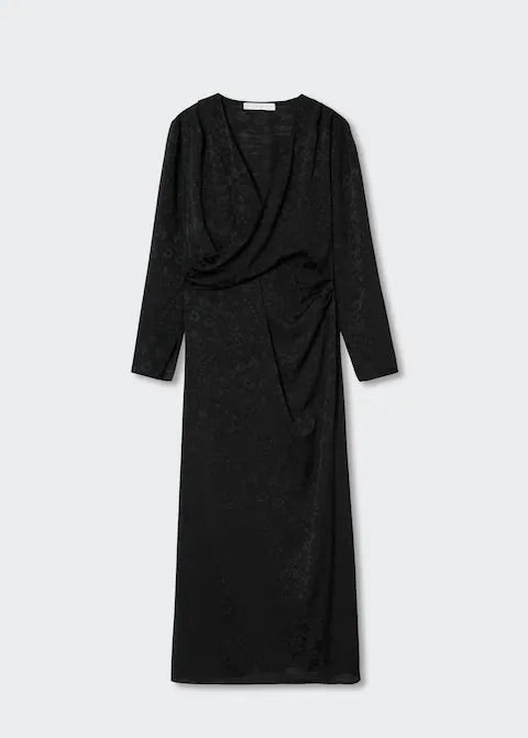 Black satin dress