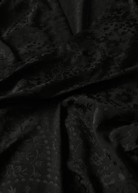Black satin dress
