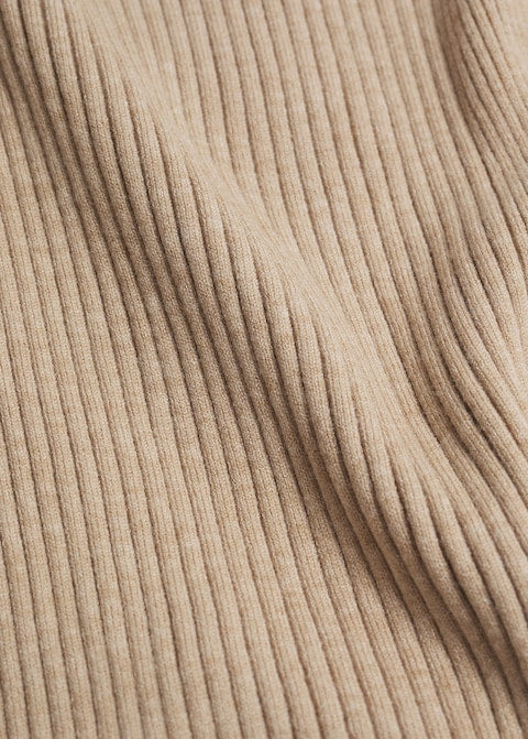 Belt ribbed dress