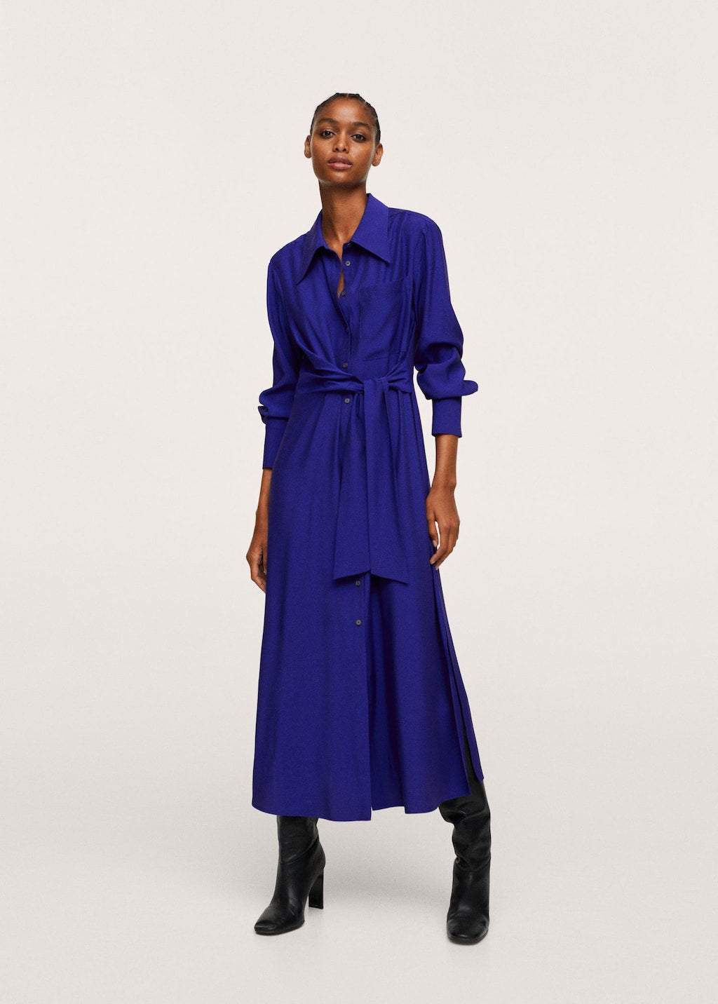 Bow shirt dress