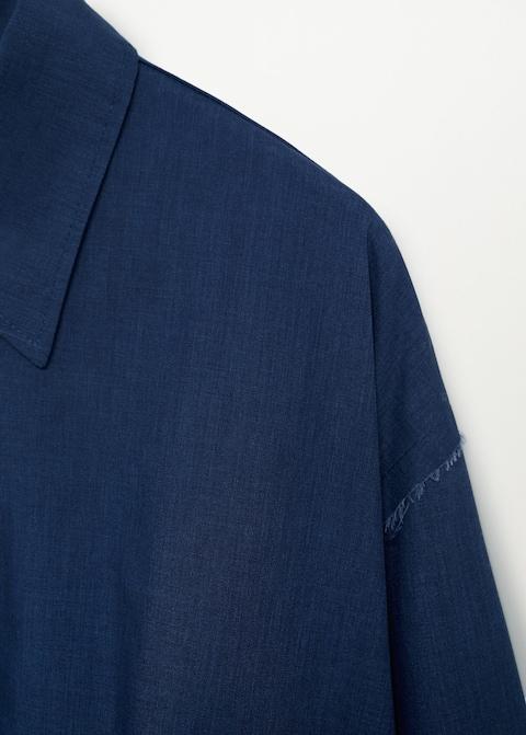 Cropped cotton shirt