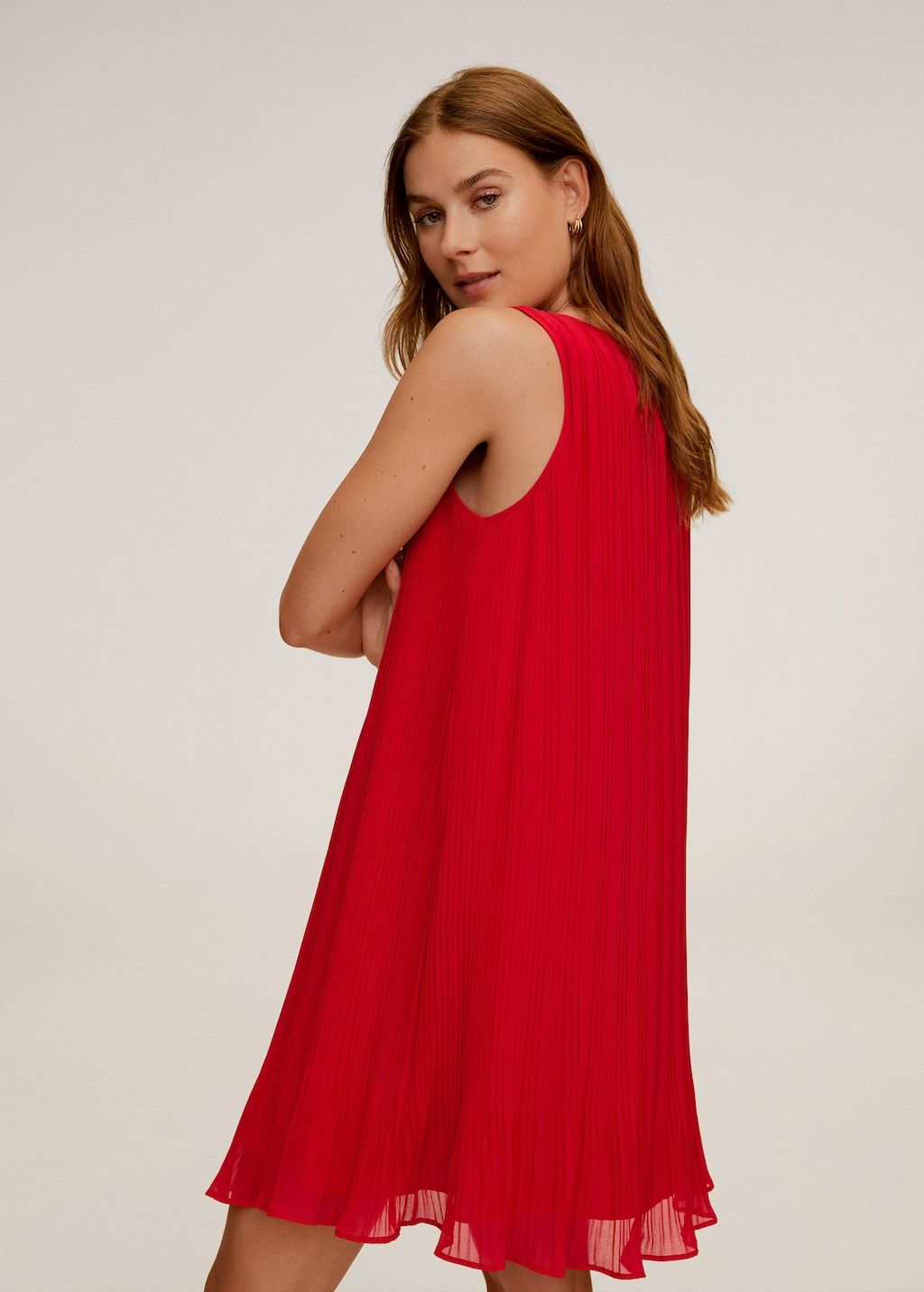 Pleated short dress