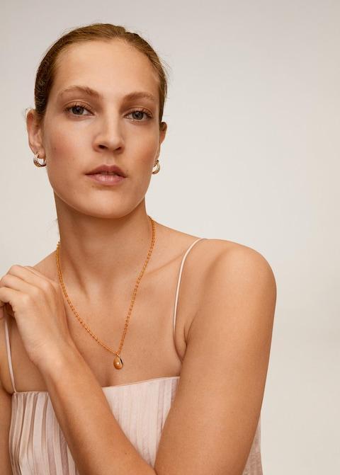 Pleated satin top
