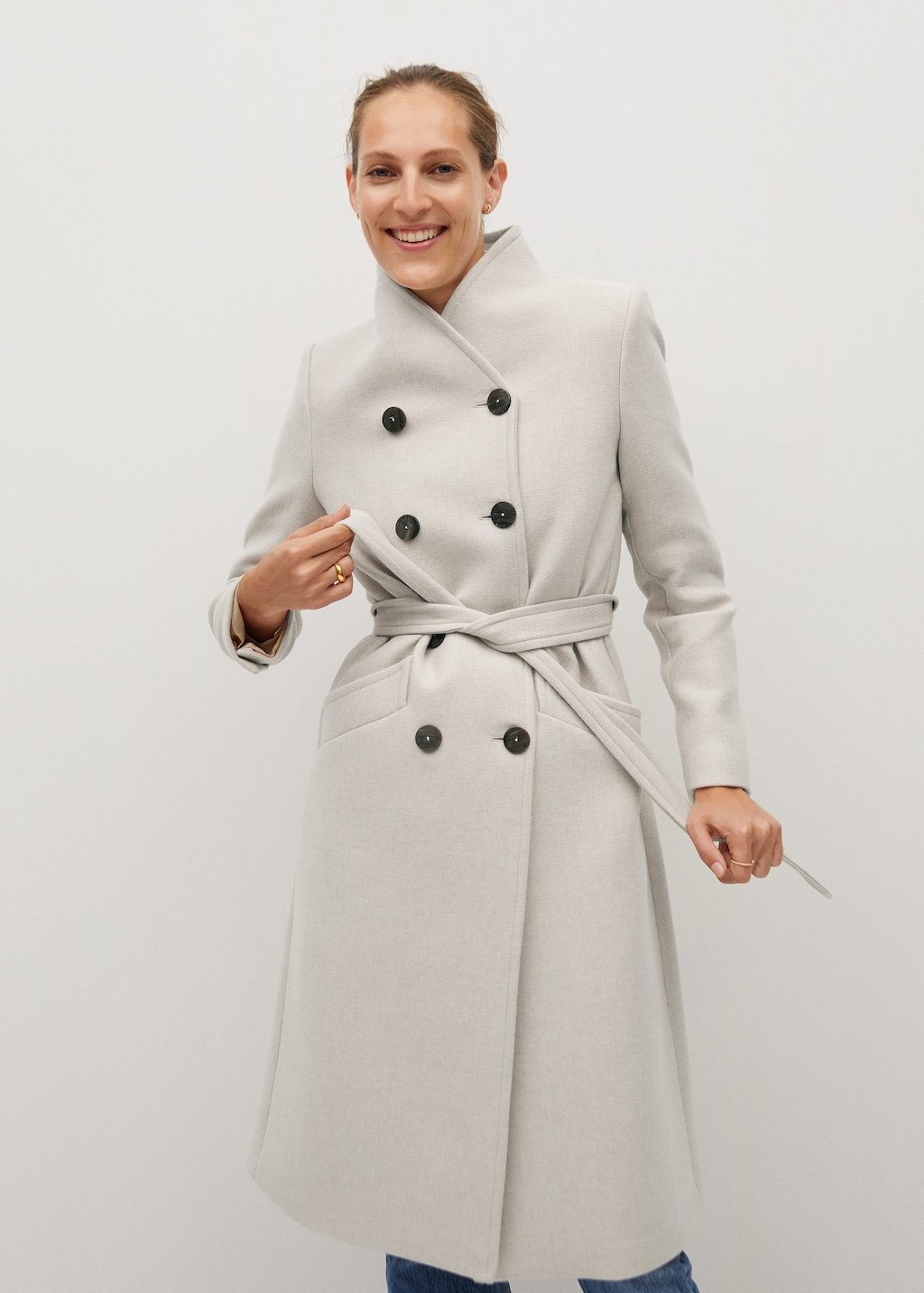 Manteco wool double-breasted coat