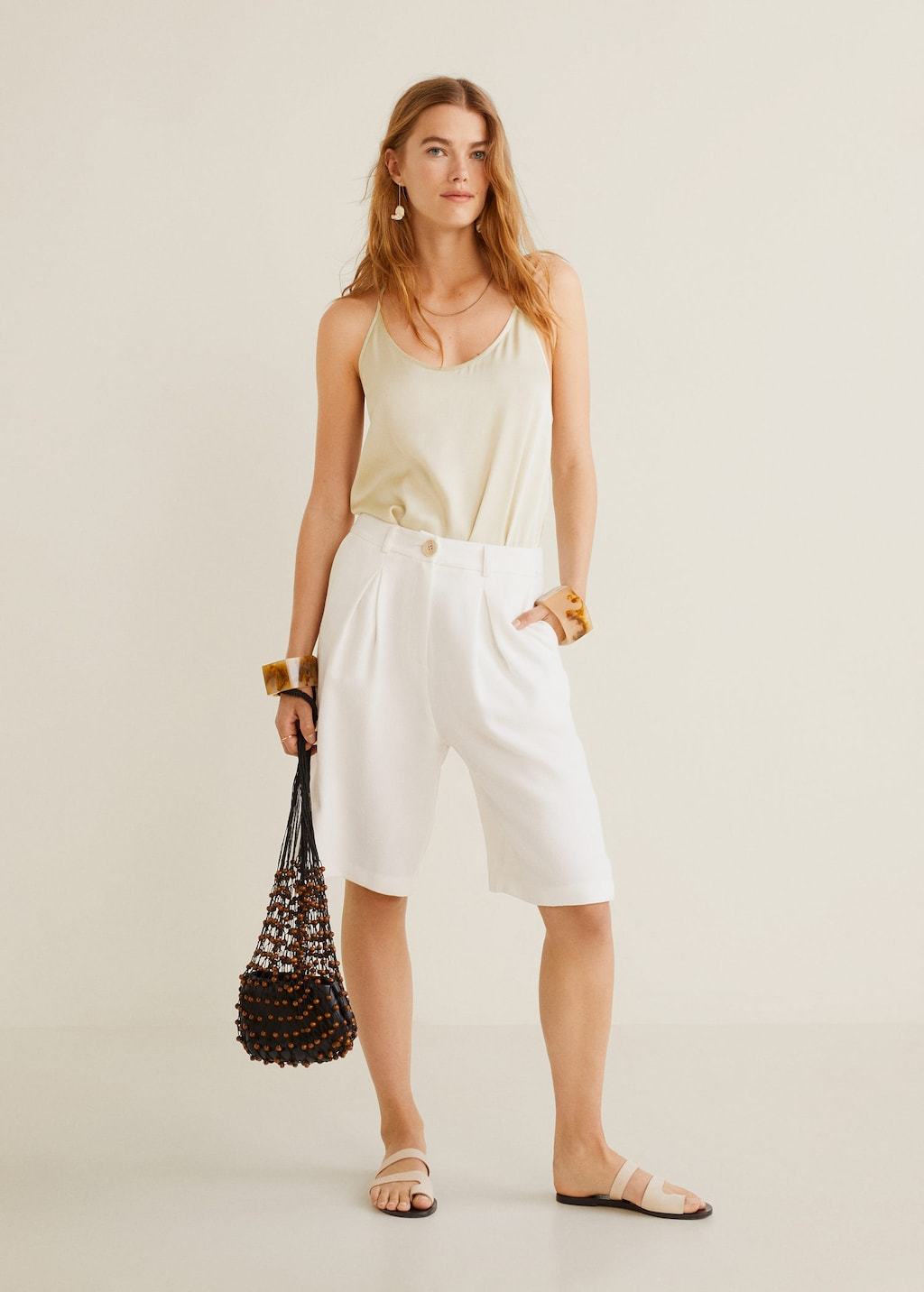 Printed strap top