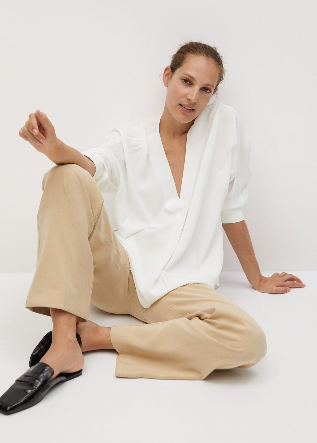 V-neck blouse