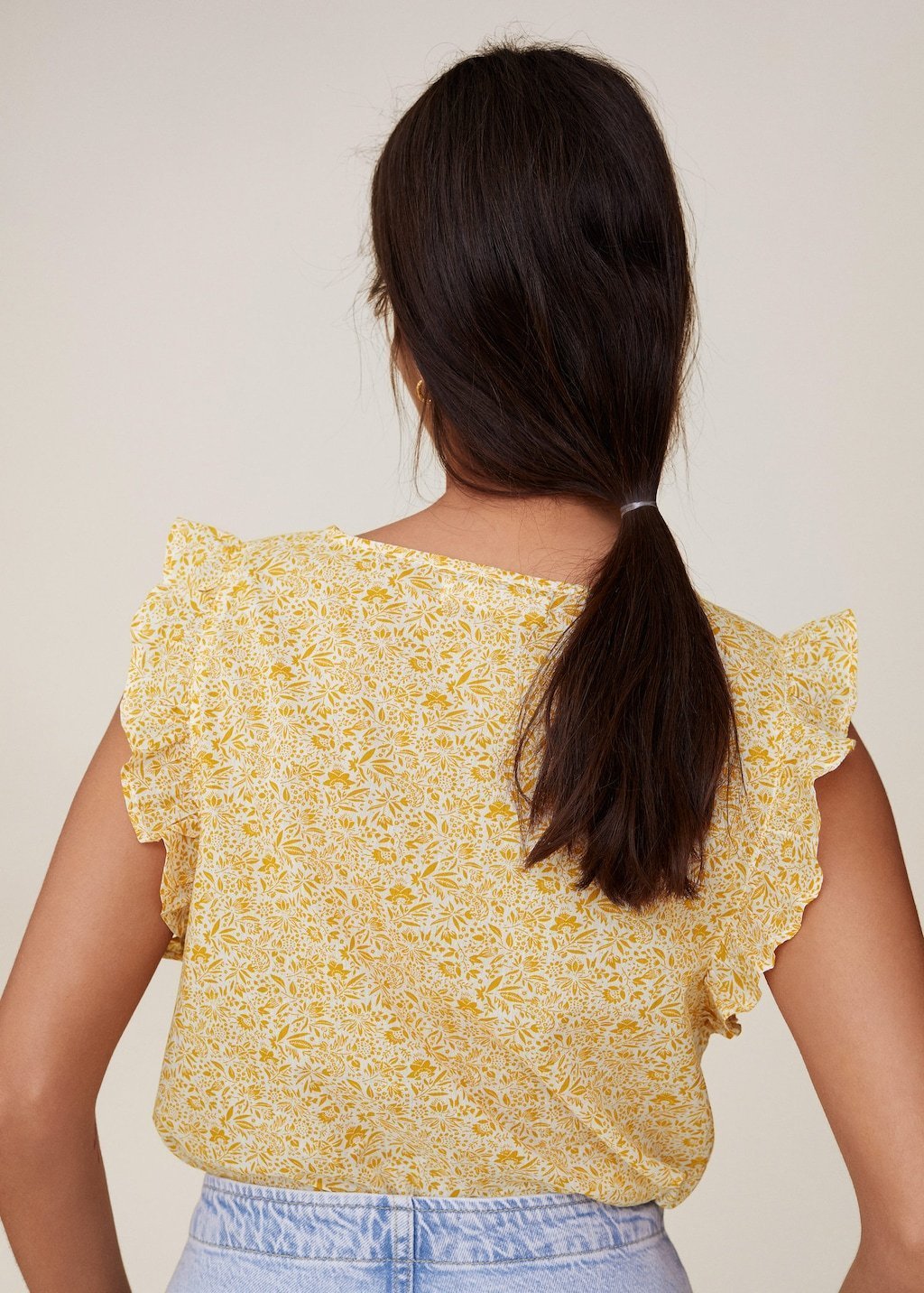 Ruffle printed top