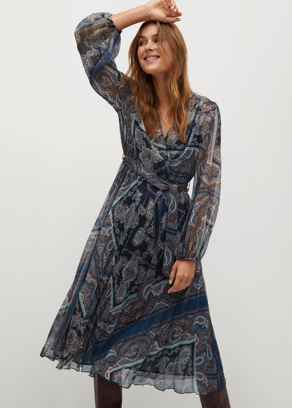 Flowy printed dress