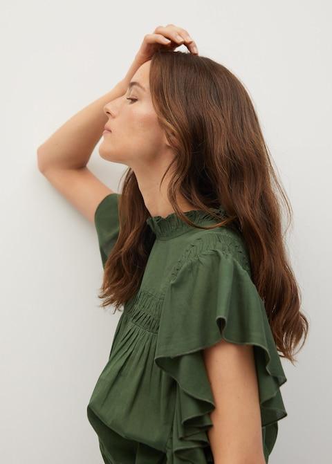 Ruffled cotton top