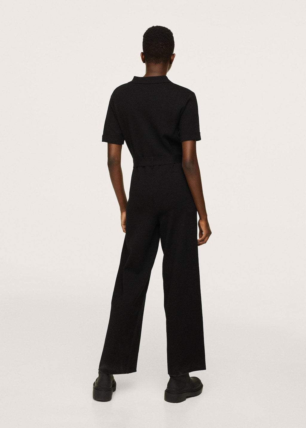 Belt long jumpsuit