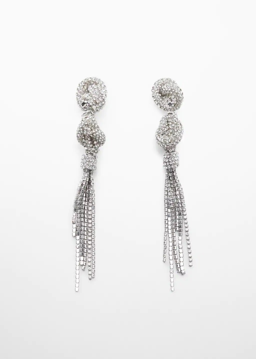 Earrings crystals knots
