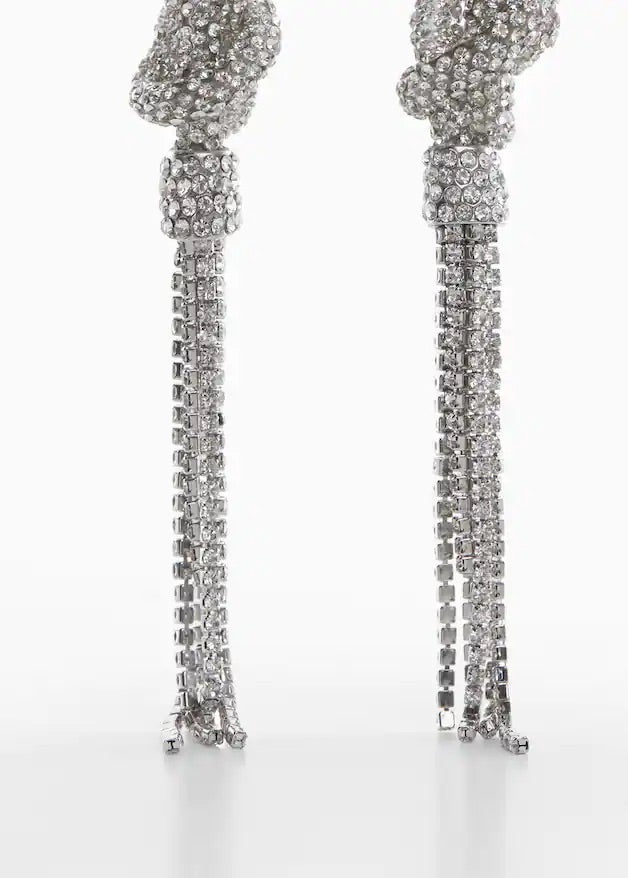 Earrings crystals knots