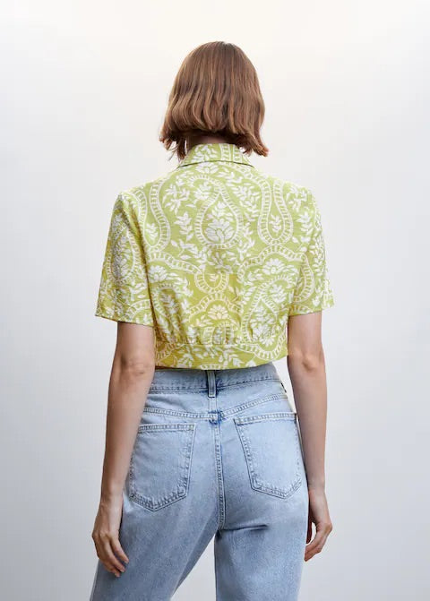 Knot printed shirt