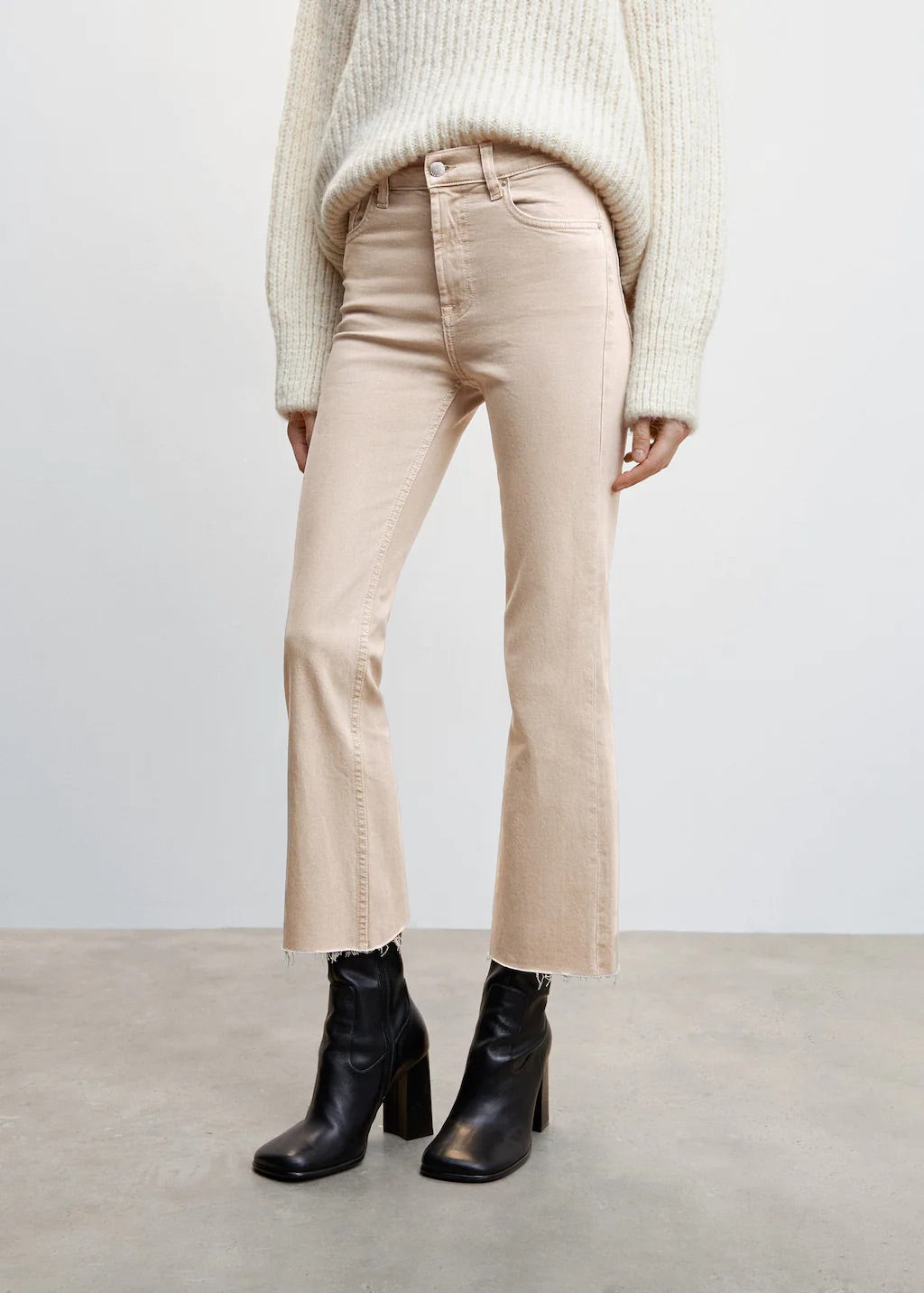 Crop flared jeans