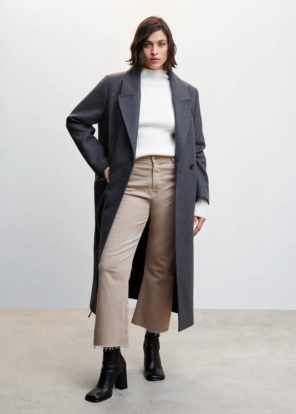 Crop flared jeans