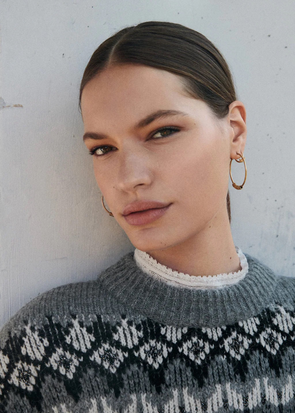Bead loop earrings