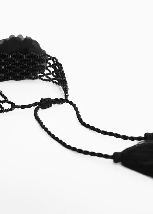 Fabric flower choker