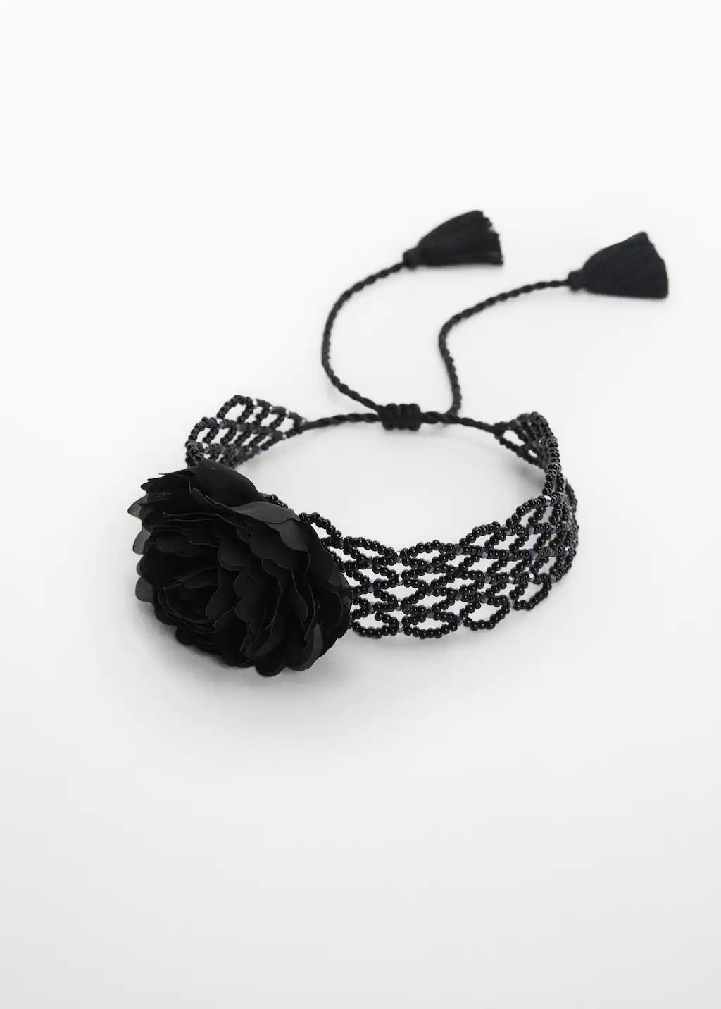 Fabric flower choker