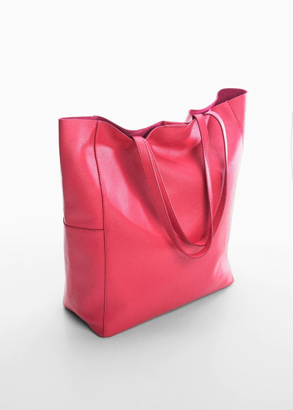 Leather shopper bag