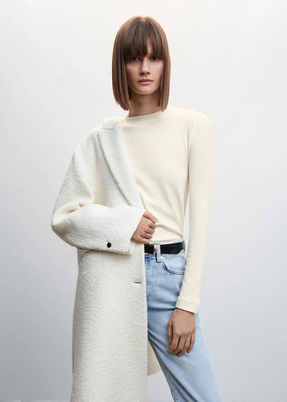 Rounded neck cotton t-shirt