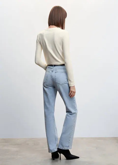 Rounded neck cotton t-shirt