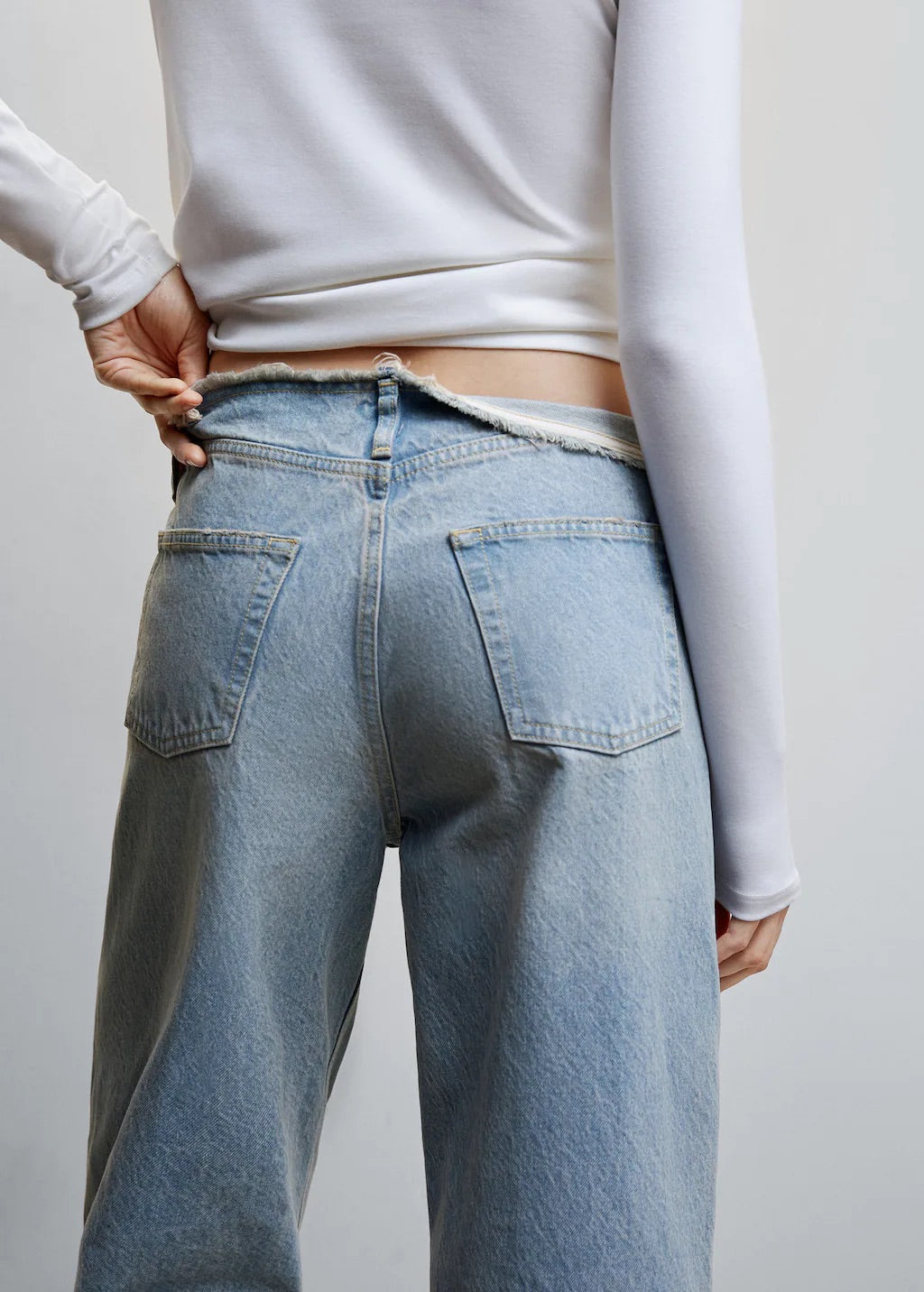 Wideleg mid-rise jeans