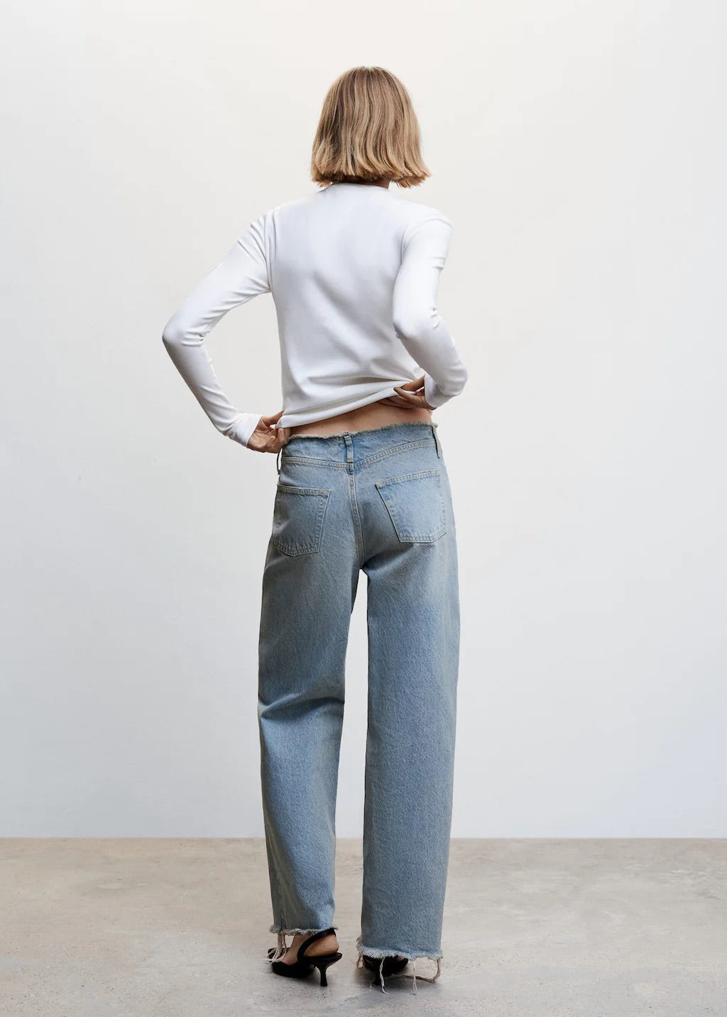 Wideleg mid-rise jeans