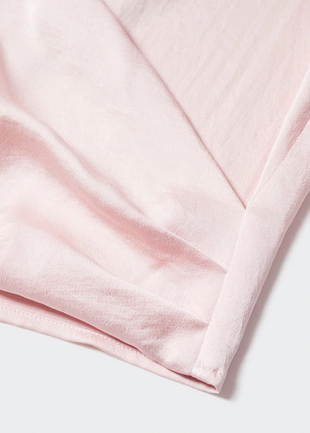 Satin wrap blouse