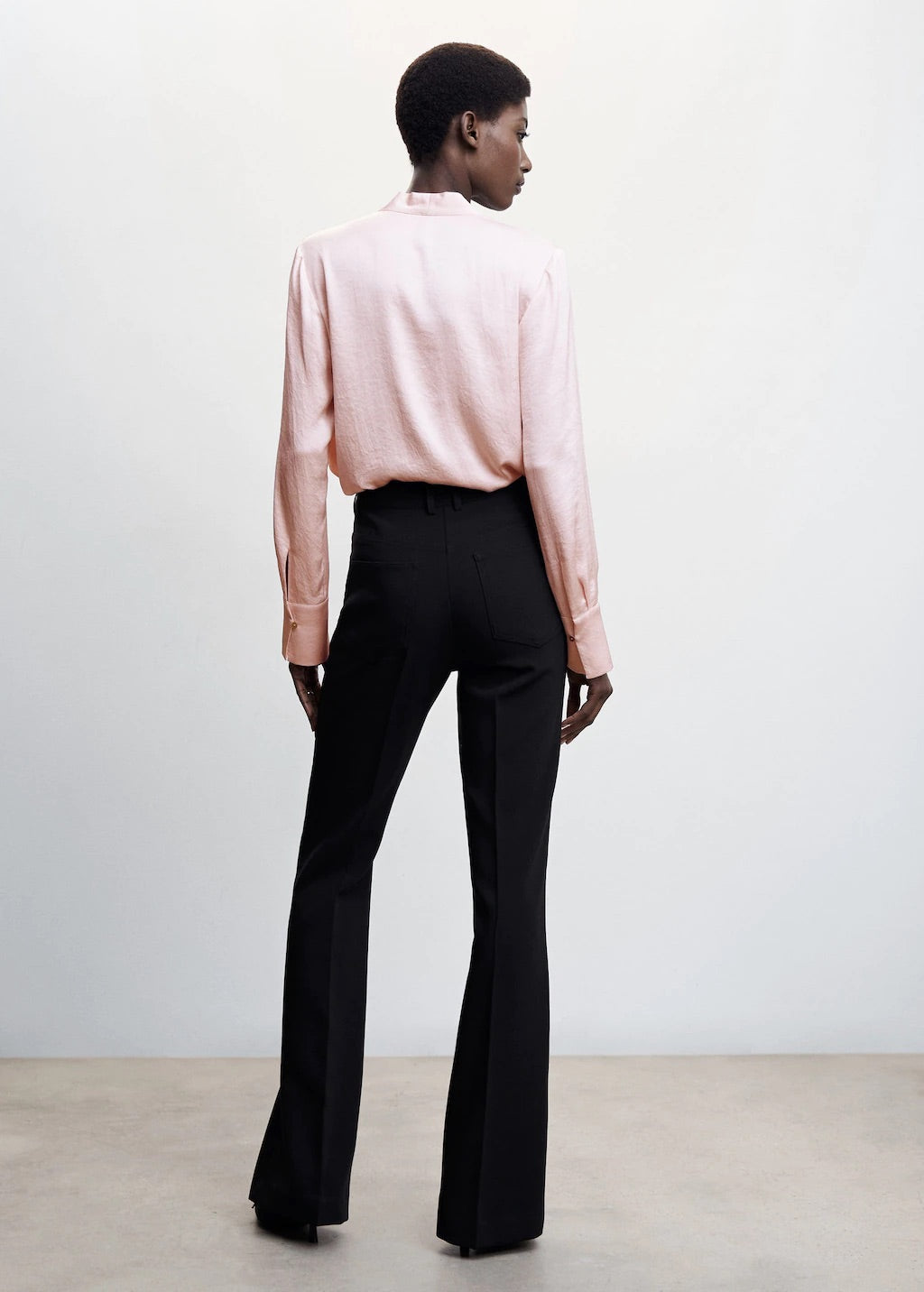 Satin wrap blouse