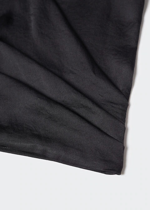 Satin wrap blouse