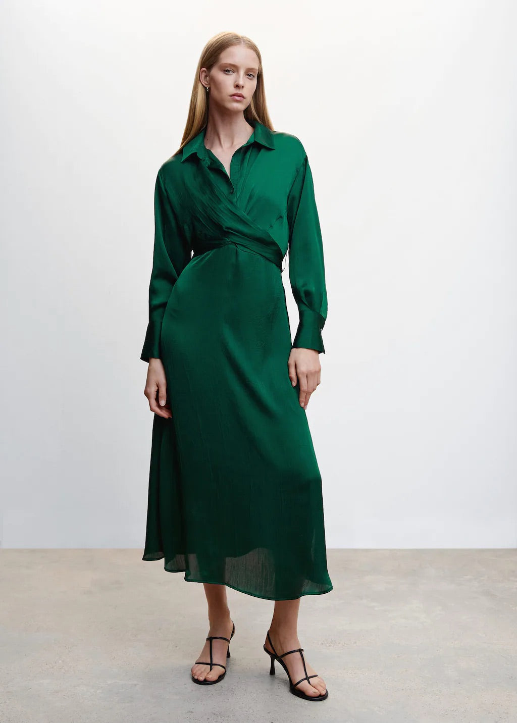 Wrap shirt dress