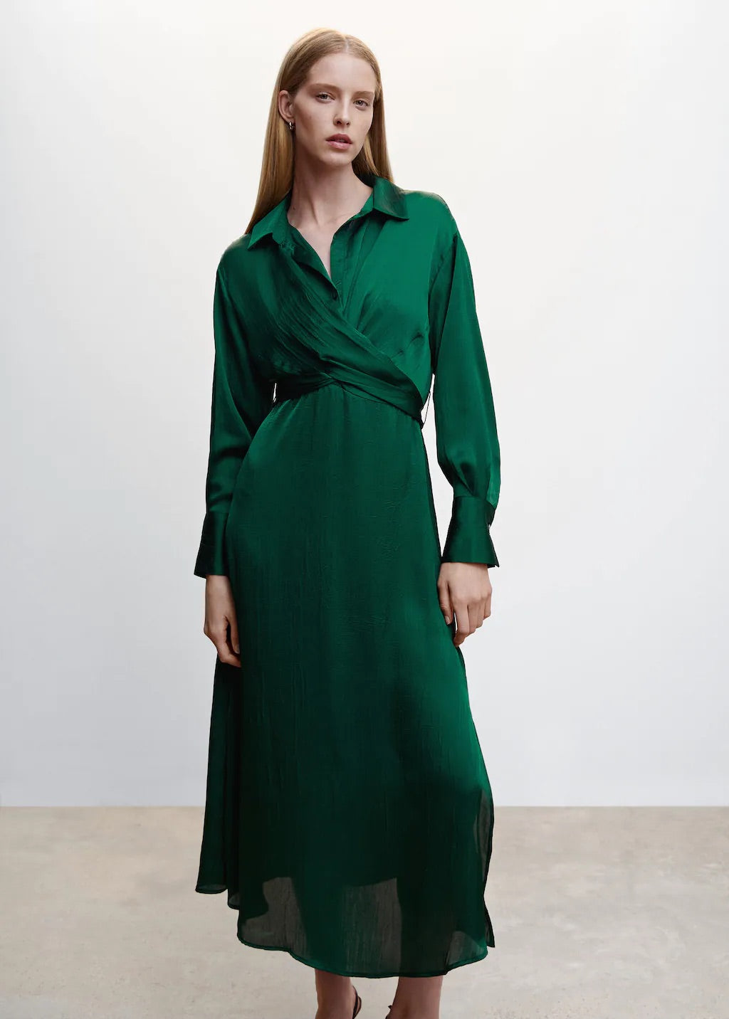 Wrap shirt dress