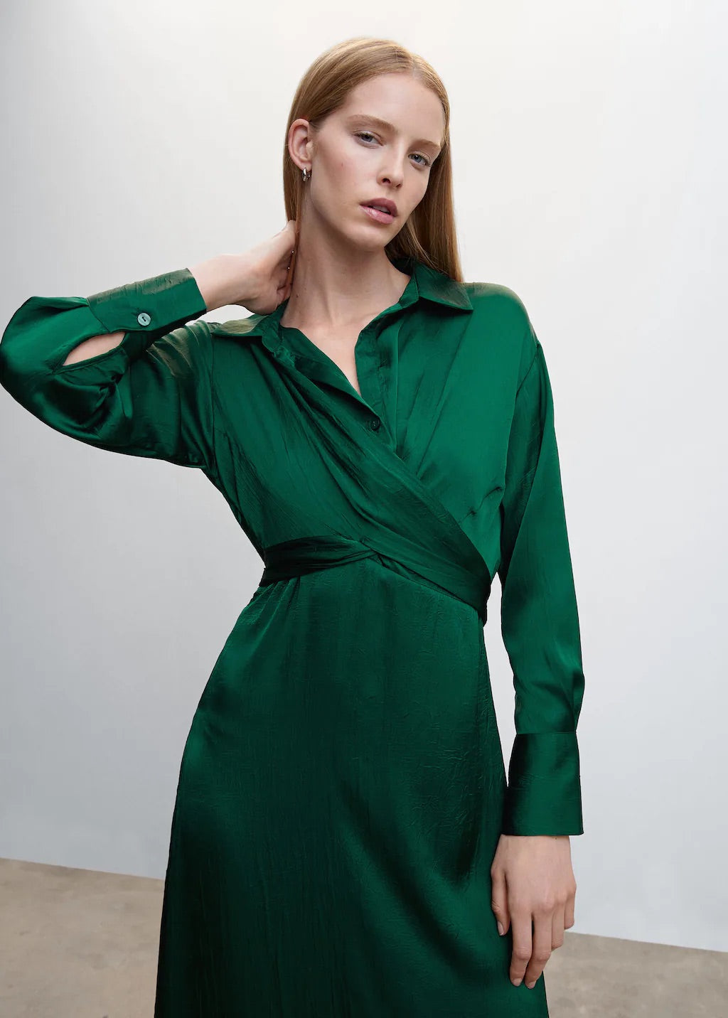 Wrap shirt dress