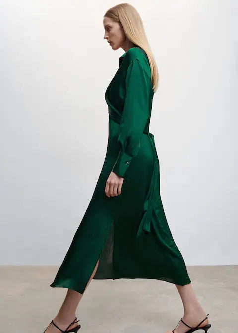 Wrap shirt dress