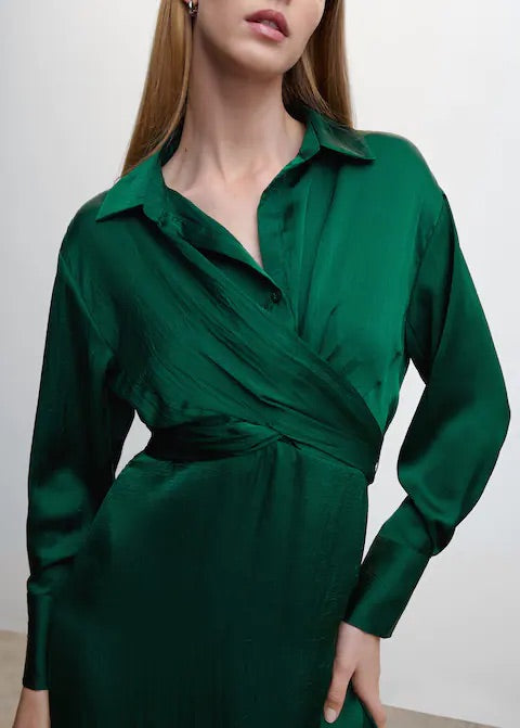 Wrap shirt dress