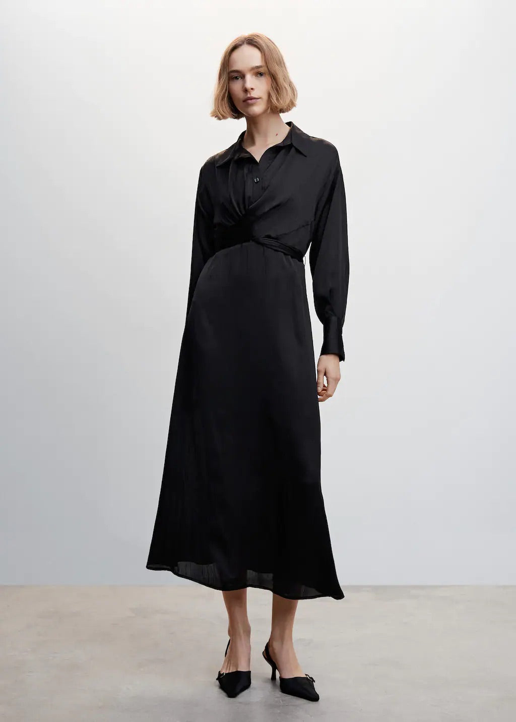 Wrap shirt dress
